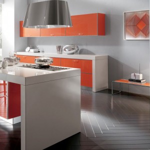 Cocina moderna en acabado brillo